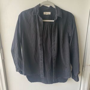 Madewell Black Button Down